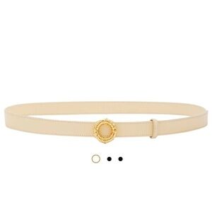 NWT LANVIN Mélodie leather belt cashew with gold - size S